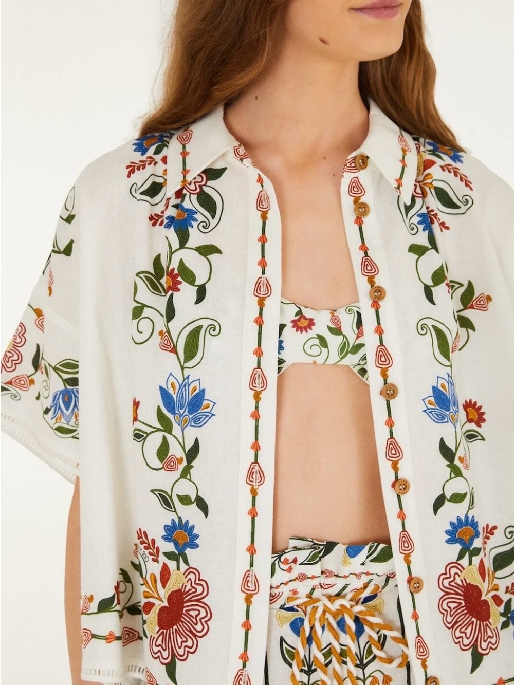 Off-White Stitched Garden Blouse